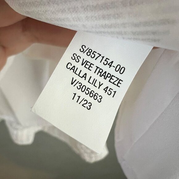 Old Navy Trapeze Milkmaid Top Size XL Calla Lily White Eyelet - Picture 9 of 9